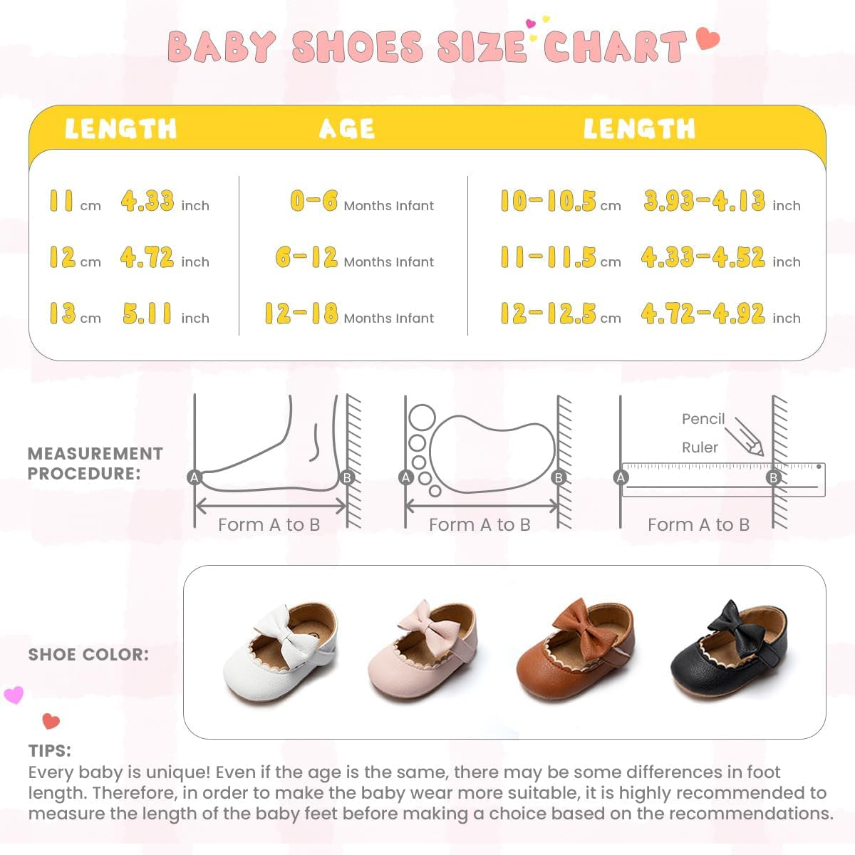 Infant Baby Girls Mary Jane Flats with Bownot Non Slip Soft Sole Prewalker Princess Wedding Dress Shoes