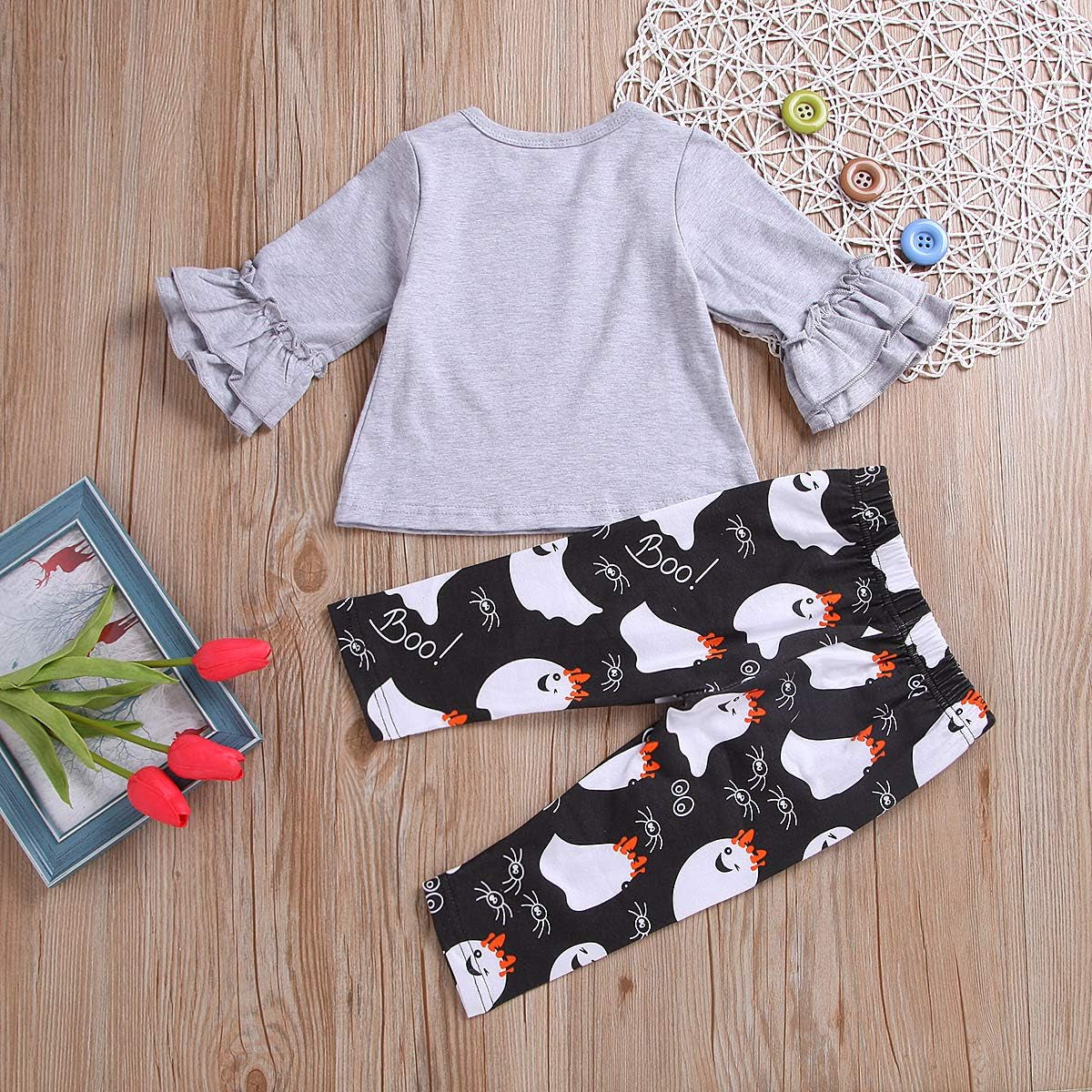 Baby Halloween Clothes, Baby Girl Halloween Outfit for Toddler Infant Tops Pants 2Pcs Set