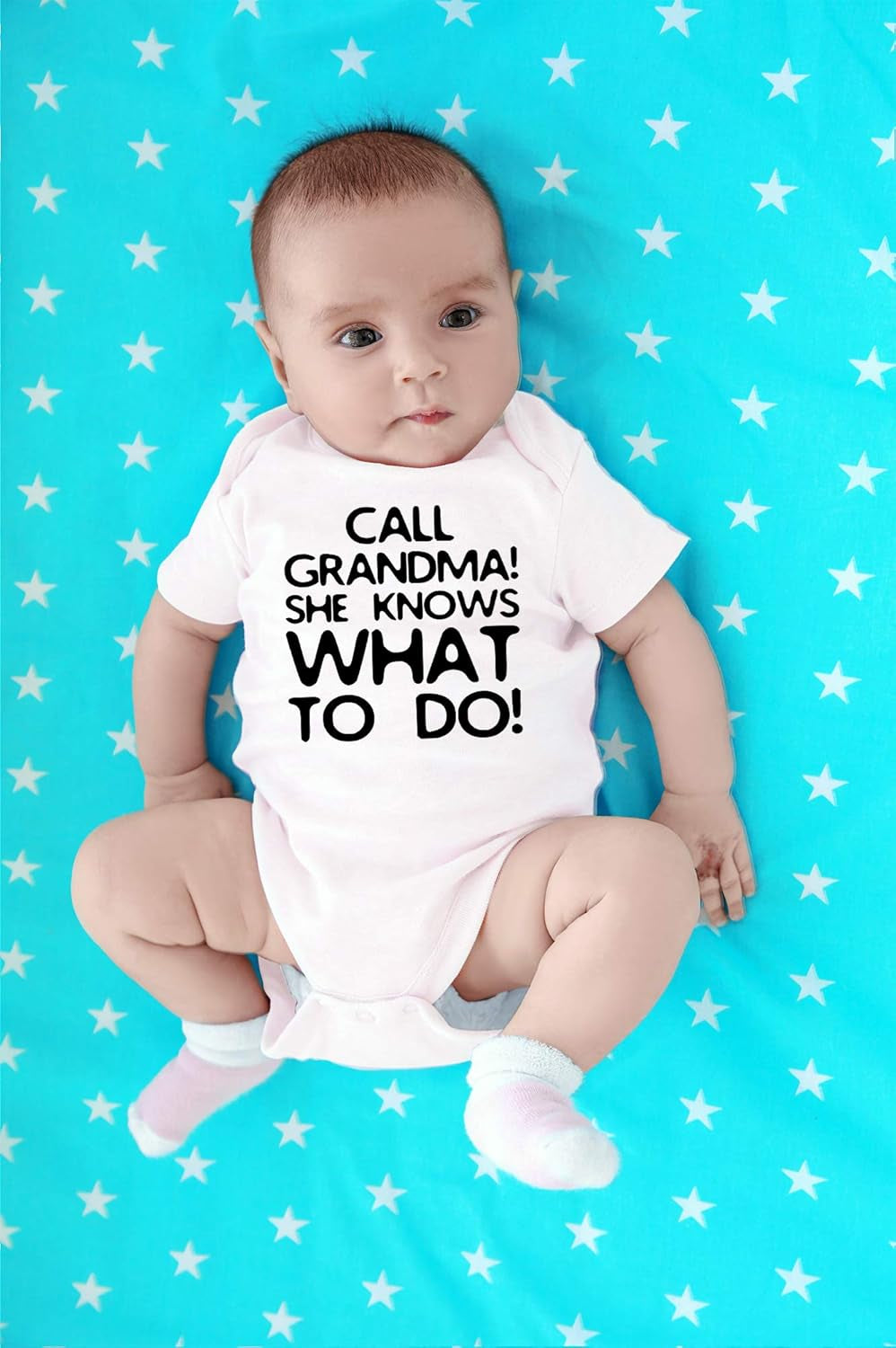 Call Grandma She Knows What to Do - Funny Grandmother Baby Shower Idea- Cute Infant One-Piece Baby Bodysuit