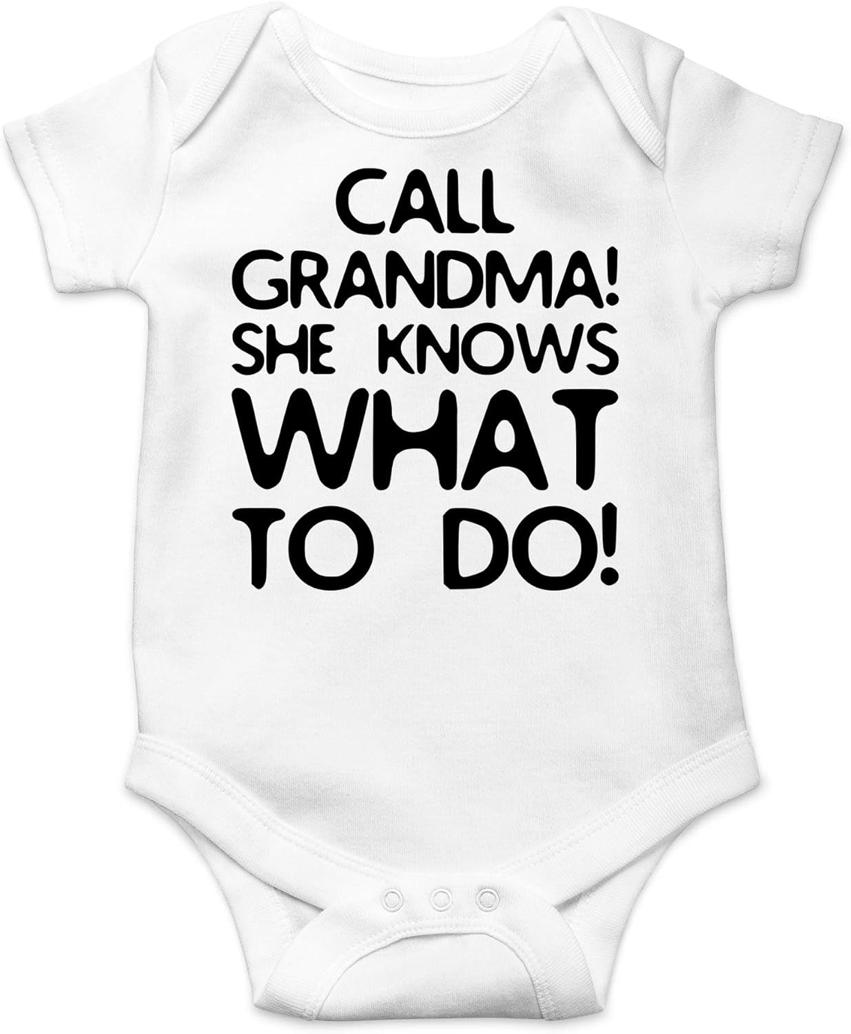 Call Grandma She Knows What to Do - Funny Grandmother Baby Shower Idea- Cute Infant One-Piece Baby Bodysuit