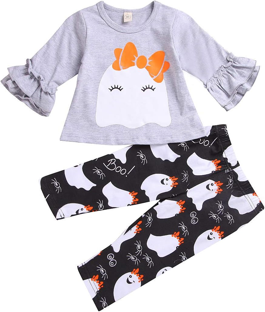 Baby Halloween Clothes, Baby Girl Halloween Outfit for Toddler Infant Tops Pants 2Pcs Set